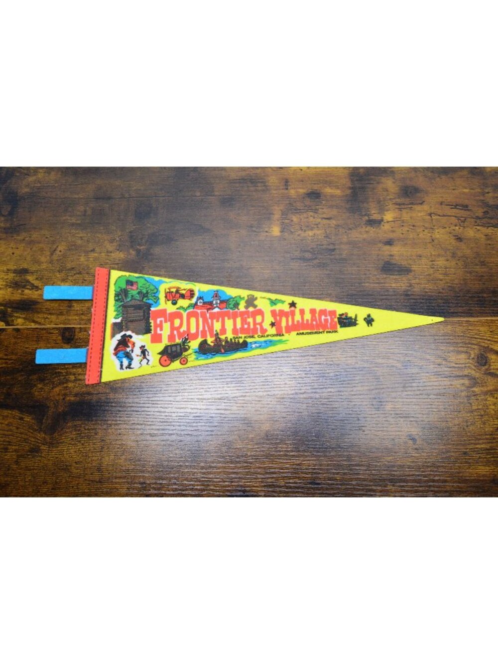 Vintage Frontier Village San Jose, California pennant 14.5 inches